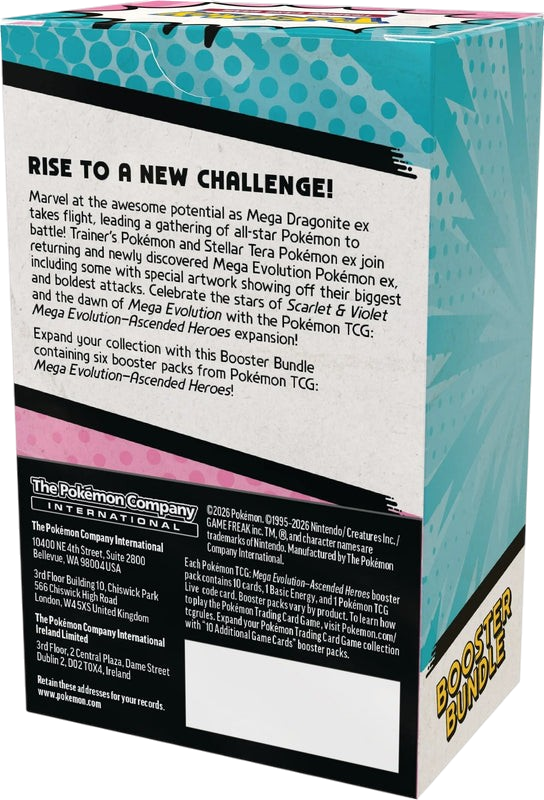 Pokemon TCG: Mega Evolution - Ascended Heroes Booster Bundle