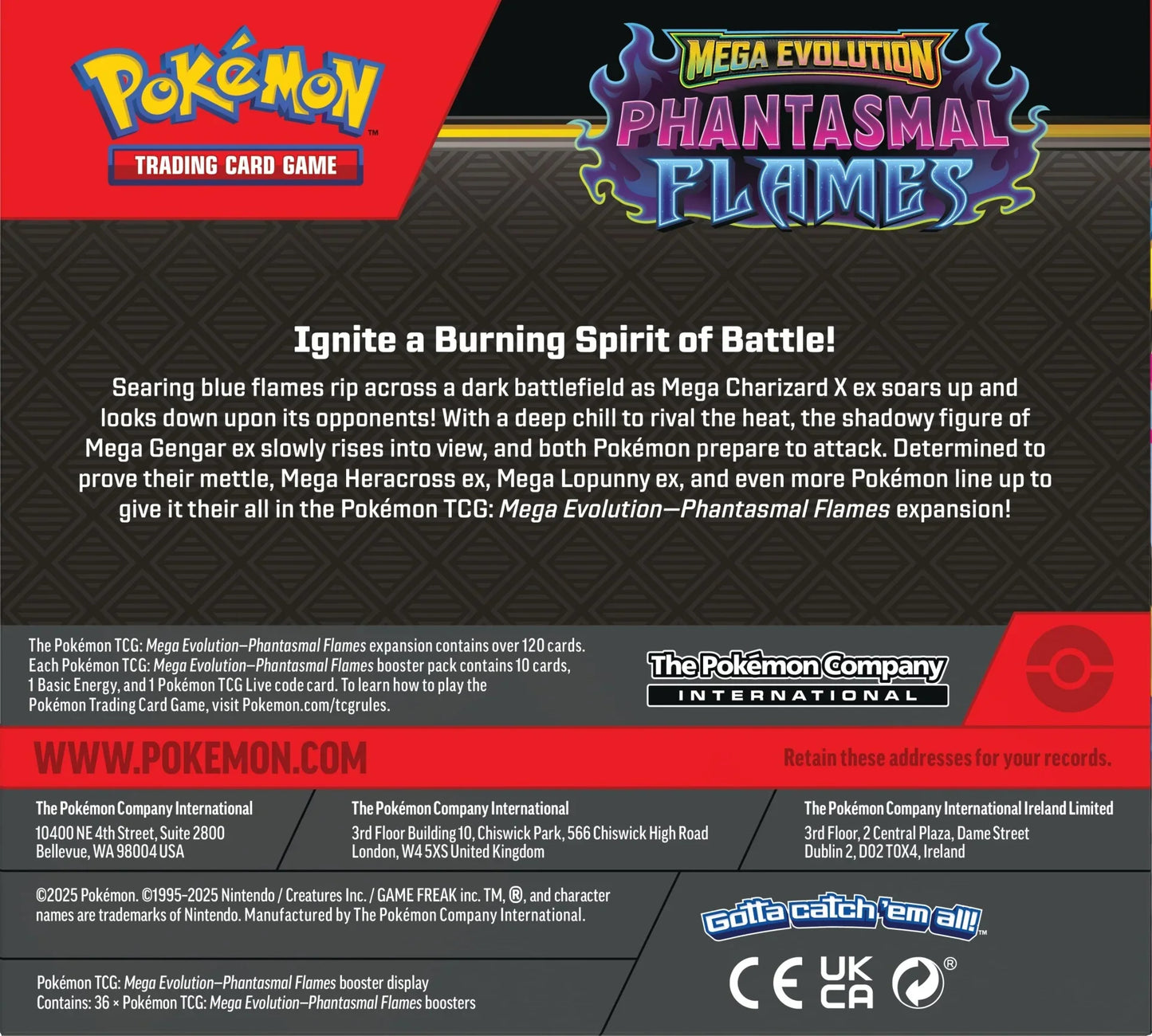 Pokemon TCG: Mega Evolution - Phantasmal Flames - Booster Box (36)