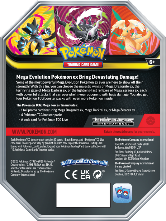 Pokémon TCG: Mega Forces Tin - Mega Zeraora ex
