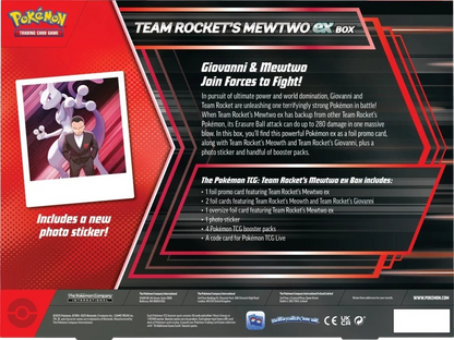 Pokemon TCG: Team Rocket's Mewtwo ex Box