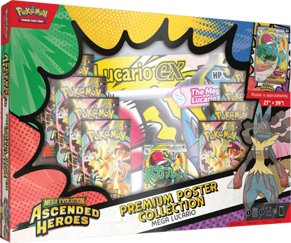 Pokemon TCG: Mega Evolution - Ascended Heroes: Mega Lucario Premium Poster Collection