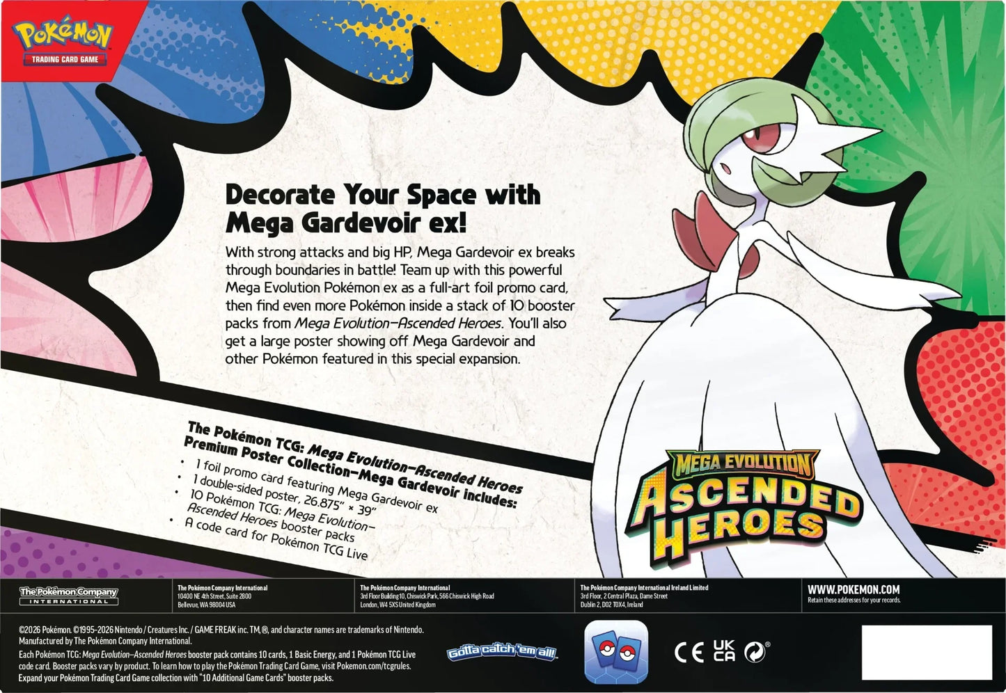 Pokemon TCG: Mega Evolution - Ascended Heroes: Mega Gardevoir Premium Poster Collection