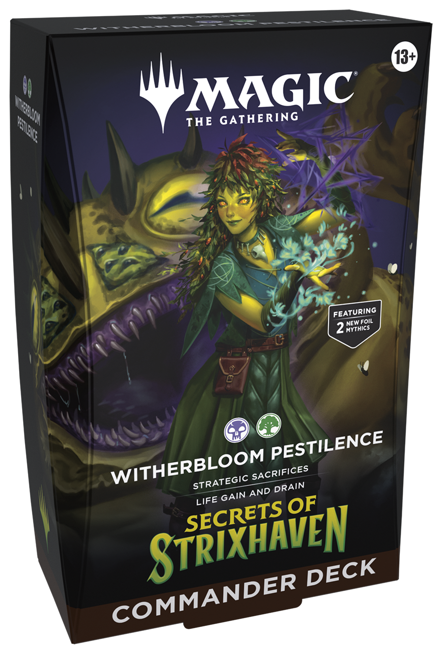 Magic the Gathering: Secrets Of Strixhaven "Witherlbloom Pestilence" Commander Deck