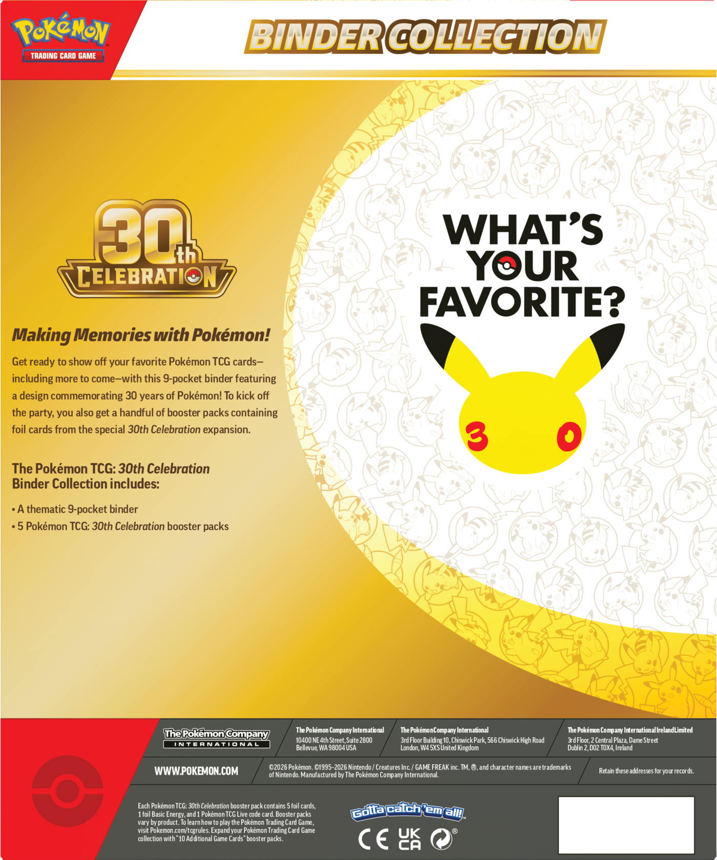Pokemon TCG: 30th Celebration: Binder Collection