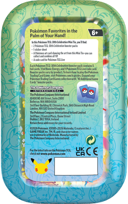 Pokemon TCG: 30th Celebration: Mini Tin