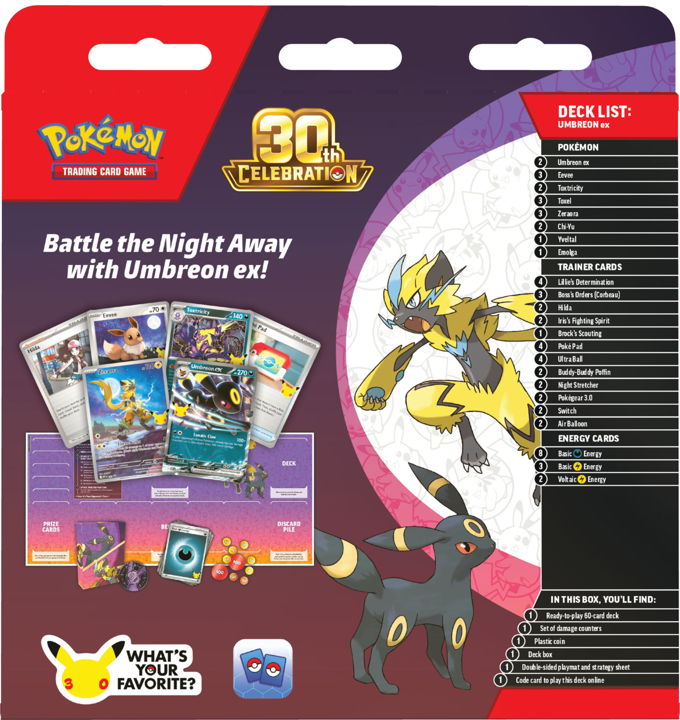 Pokemon TCG: 30th Celebration: Battle Deck  - Umbreon Ex