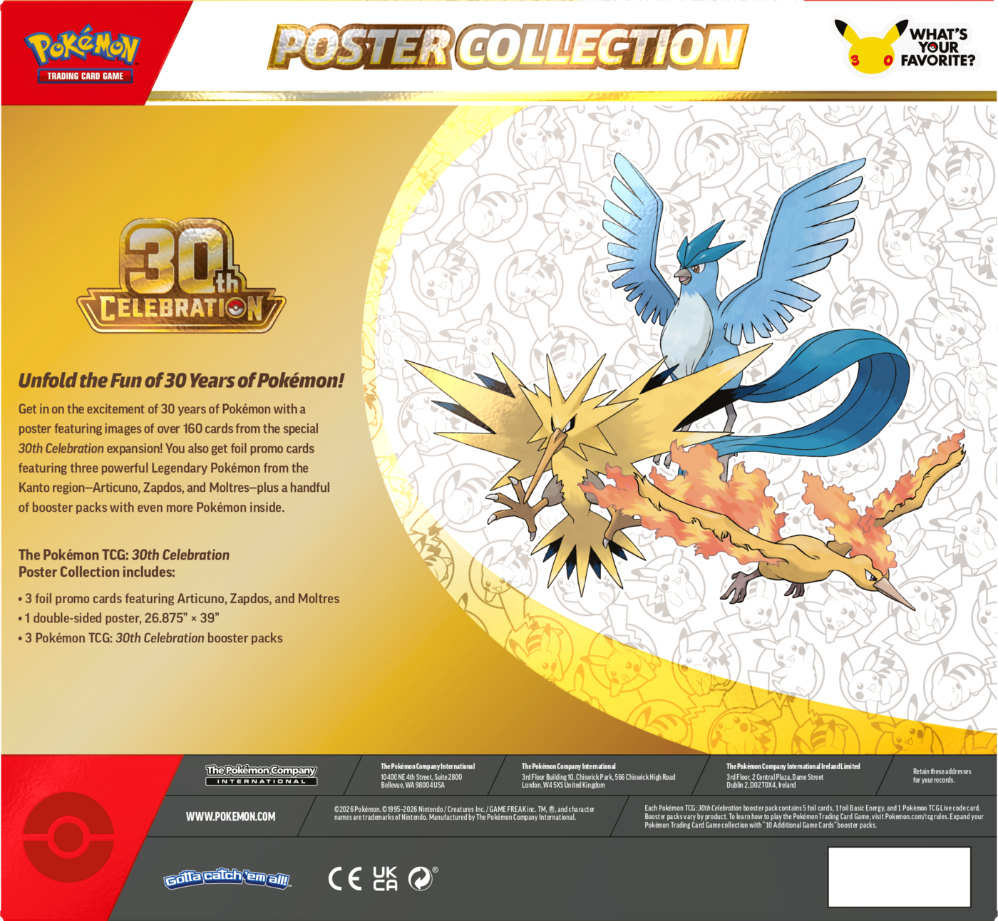 Pokemon TCG: 30th Celebration: Poster Collection