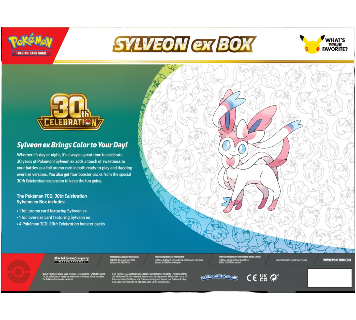 Pokemon TCG: 30th Celebration Ex Box - Sylveon ex