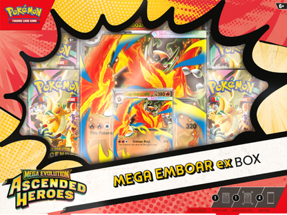 Pokemon Ascended Heroes: Mega Emboar ex Box