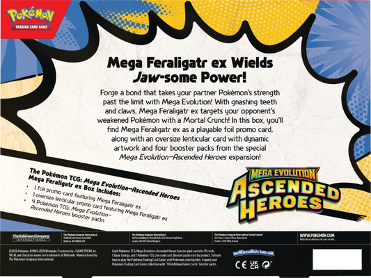 Pokemon Ascended Heroes: Mega Feraligatr ex Box