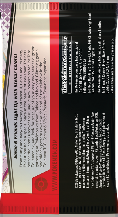 Pokémon TCG: Scarlet & Violet - Prismatic Evolutions - 6 Booster Pack Bundle